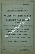 Book cover of Working Timetable of Mandatory train services - Section CH - Acton Grange Jn., Chester, Birkenhead and branches; Craven Arms, Mid Wales, Chester and Crewe; Crewe, Holyhead; Wrexham, Bidston - 12 May 1980 to 10 May 1981 by British Railways London Midland Region